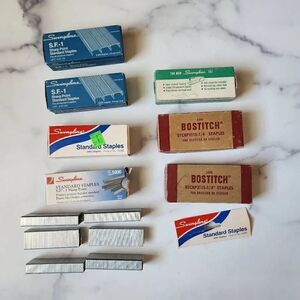 Vintage Staples bundle swingline s. F. - 1 sharp point 5K Bostitch UPC 35108